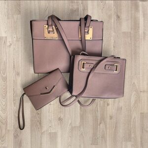 Women’s Dusty Rose Tote and Crossbody Bag Set